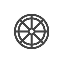 Fototapeta premium 線画スポーツ関連の単品アイコン ダーツ的