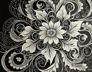 Vintage Floral Patterns Echoing the Elegance of a Retro Era