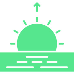 Sunrise icon single vector illustration