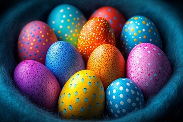 Obraz premium Vibrant Easter Egg Collection for Festive Celebrations