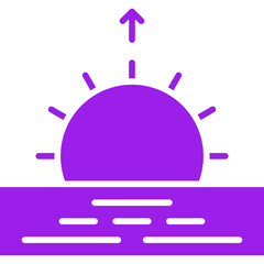 Sunrise icon single vector illustration