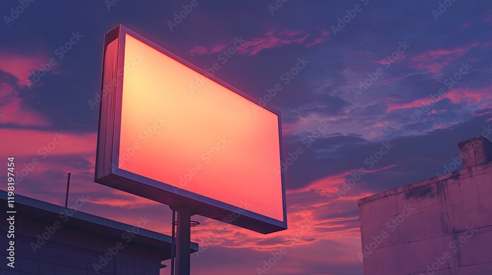 Poster an led digital display sign glowing brightly with plenty of copy space for future content.