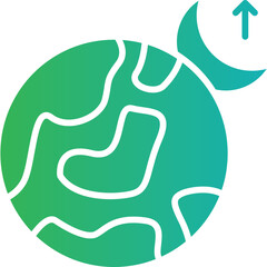 Moonrise icon single vector illustration