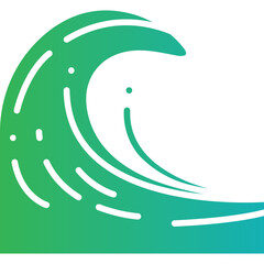 Obraz premium Tsunami icon single vector illustration