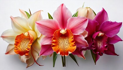 Vibrant orchid flowers botanical garden photography indoor close-up nature's beauty in bloom