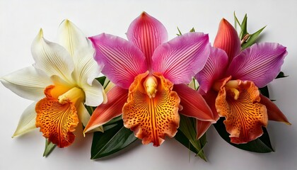 Vibrant orchid flower arrangement botanical display floral art home decor close-up view nature's beauty