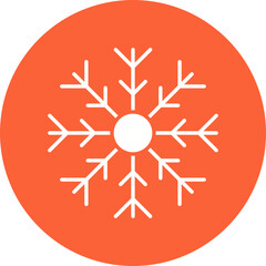 Fototapeta premium Frost icon single vector illustration