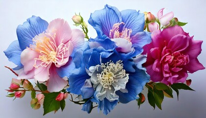 Vibrant floral arrangement studio still life bright colors close-up beauty and nature
