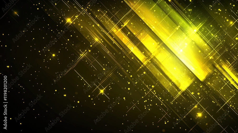 Poster a glowing tech background with geometric shapes and digital grids, leaving ample space for future de
