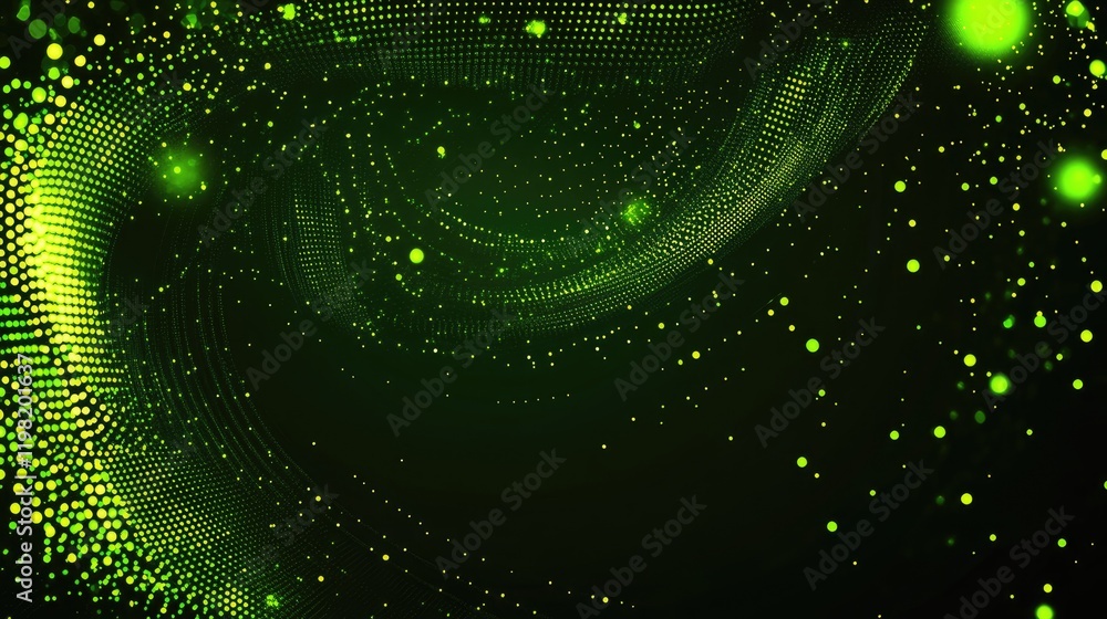 Aufkleber a high-tech electronic background with pixelated effects and glowing particles, perfect for text or 