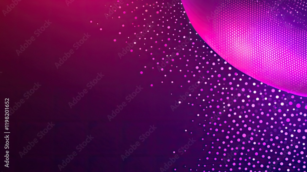 Poster a high-tech electronic background with pixelated effects and glowing particles, perfect for text or 