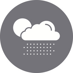 Sunny Rainy icon single vector illustration