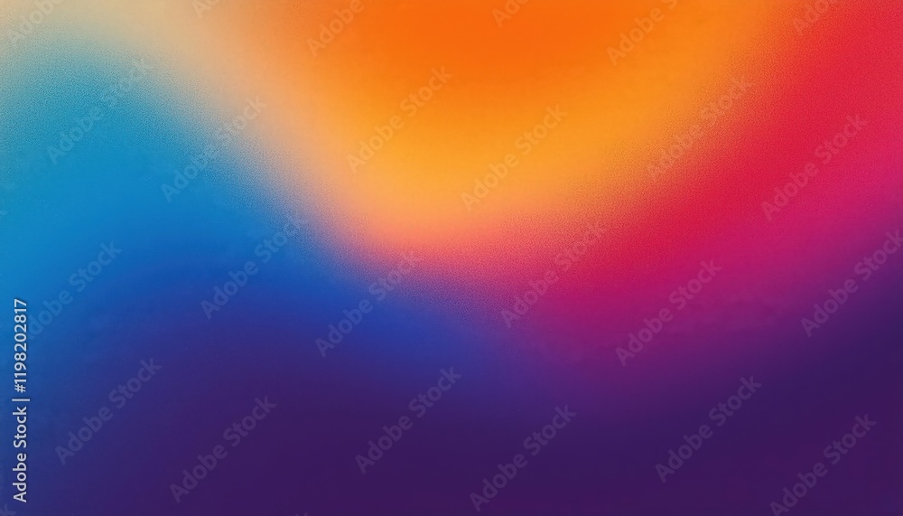 Aufkleber vibrant grainy gradient glowing color wave backdrop with abstract noise texture and blur artistic ab