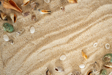 Beach Theme Frame Background for Copy Space