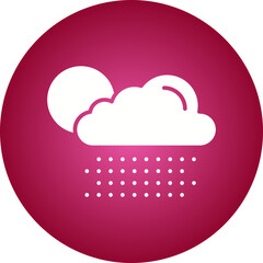 Sunny Rainy icon single vector illustration