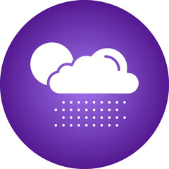 Sunny Rainy icon single vector illustration