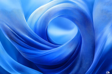 Blue silk swirl, studio backdrop, light, abstract