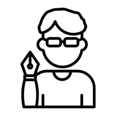 writer Line Icon