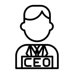 ceo Line Icon