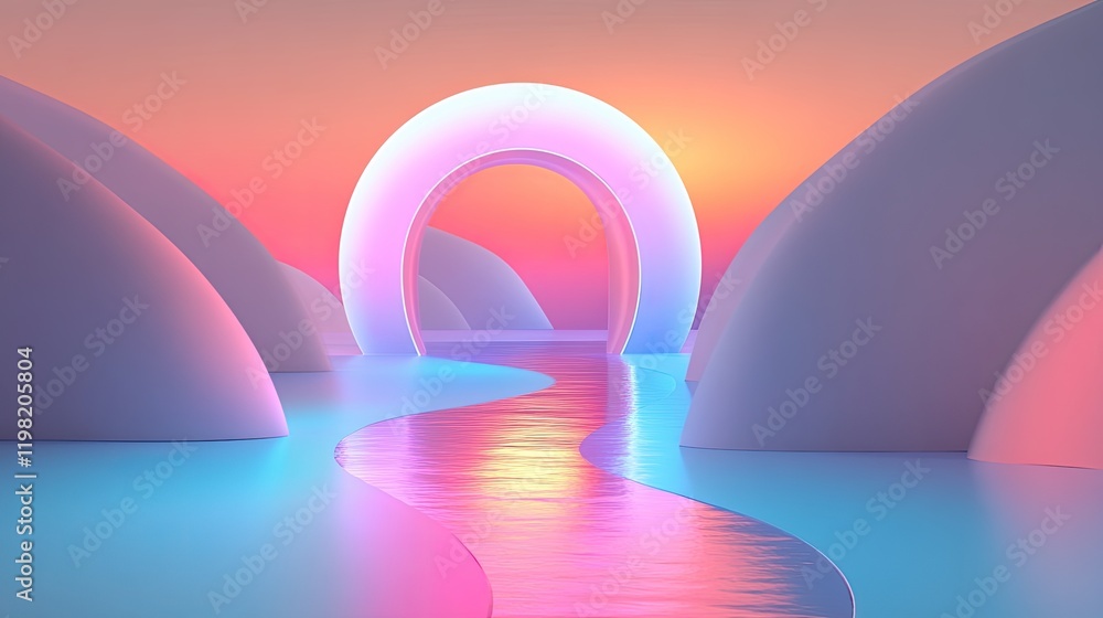 Poster led digital custom sign with soft, glowing edges and plenty of copy space for creative additions.