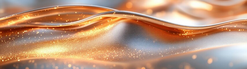 Minimalist Golden Logo with Sleek Curves and Natural Reflections on White Background