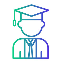 student Line Gradient Icon