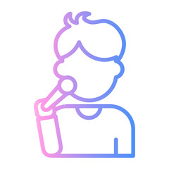 singer Line Gradient Icon