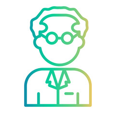professor Line Gradient Icon