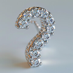 question mark made of diamonds