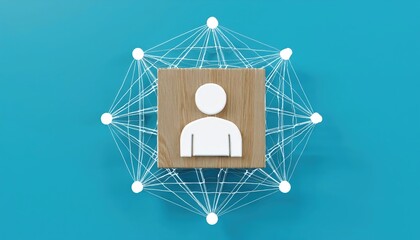 Conceptual Image of Modern Technology Symbol, Set Against a Rustic Wooden Background Blending Innovation and Tradition