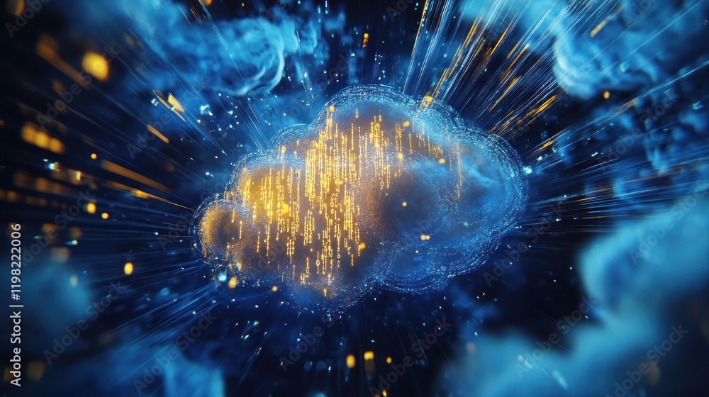 Poster digital cloud computing: a futuristic visualization