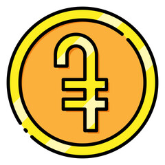 Armenian Drum Currency Symbol Filled Icon