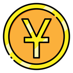 Chinese Yuan Currency Symbol Filled Icon