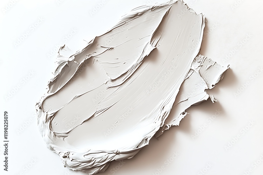 Poster Textured Abstract White Paint Swipe on a Clean Canvas Background : Generative AI