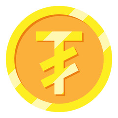 Mongolian Tughrik Currency Symbol Flat Icon