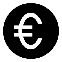 European Currency Symbol Glyph Icon
