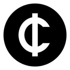 Ghana Cedi Currency Symbol Glyph Icon