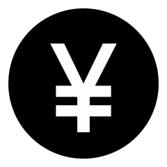 Obraz premium Japanese Yen Currency Symbol Glyph Icon