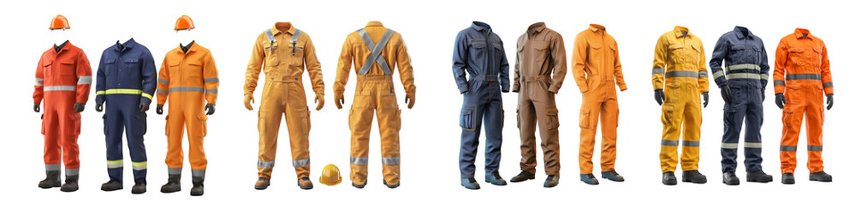 PNG Labor Uniforms Isolated on White Background