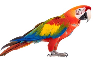 Obraz premium Macaw Isolated on White Background.