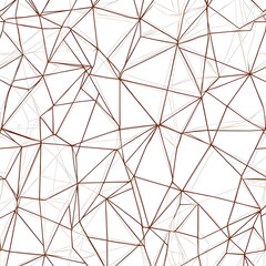 Obraz premium Abstract geometric pattern with interconnected lines on seamless white background, creating modern and artistic design. Ideal for various creative projects