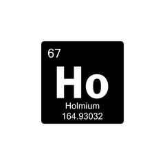 periodic table Holmium glyph icon