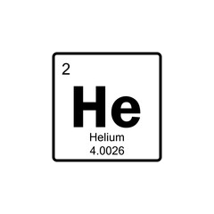 periodic table Helium line icon