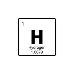 periodic table Hydrogen line icon