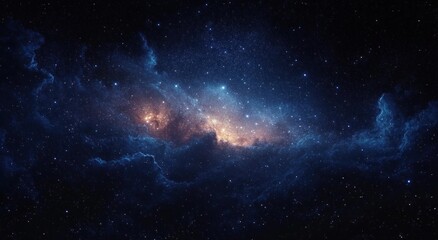 Fototapeta premium Galactic Panorama of Stars and Nebulae in a Surreal Cosmic Night Sky