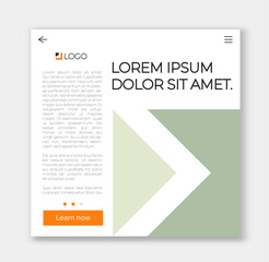 Social media template banner. Corporative layout for social networks cover. Press conference. Booklet, brochure and leaflet. Flat vector illustration