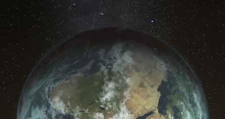 Image of digital globe on dark background