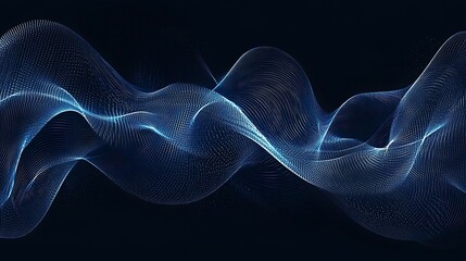 Abstract vector background with blue wave