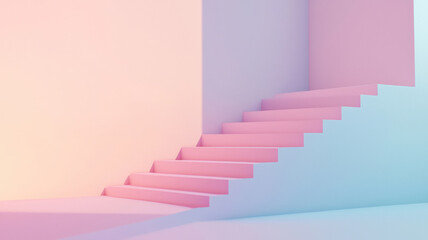 Fototapeta premium A clean, minimalistic backdrop with soft pastel gradients, evoking peace and tranquility, perfect for wellness, lifestyle, or calming projects, with a gentle, serene aesthetic. 