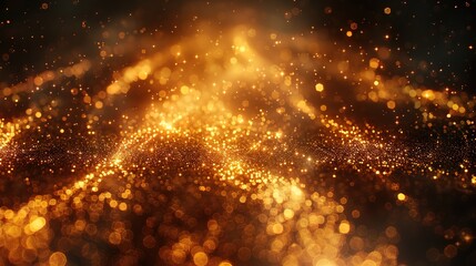Fototapeta premium Abstract_background_with_glowing_bokeh_lights_